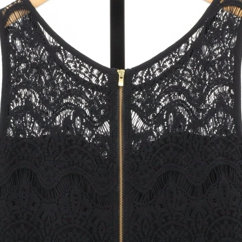 Lilly Pulitzer Rhea Lace Dress Sleeveless A-Line Mini Black Medium NWT - Picture 7 of 11